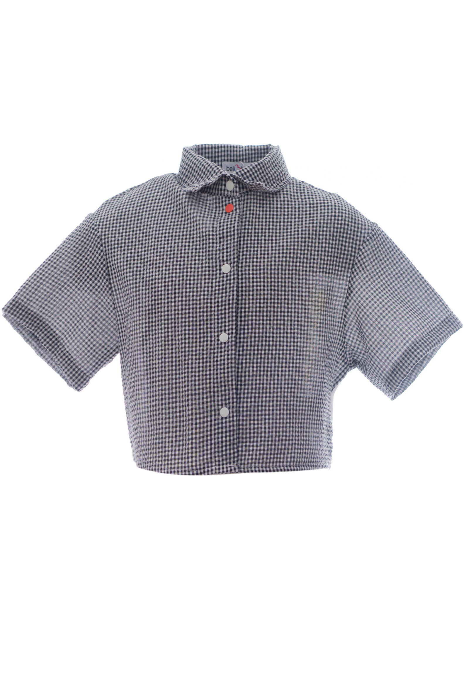 Блуза дев. АРТ.241059,чер-бел,хл-пэ-эл