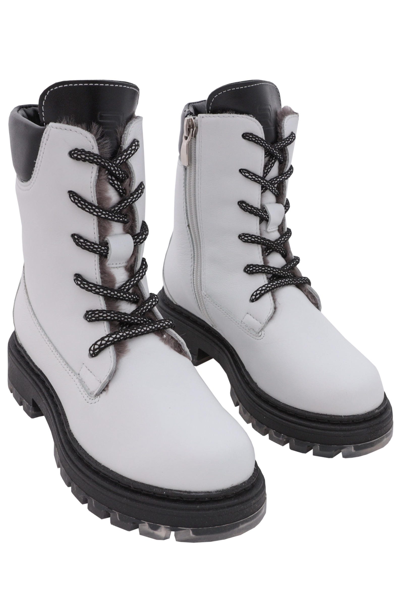 Ботинки дев. АРТ.526222222,бел,н.к/н.мех