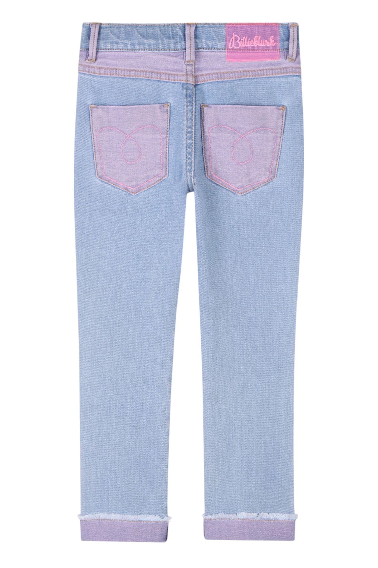 Джинсы дев. АРТ.U20850/Z13,гол-роз,хл-эл