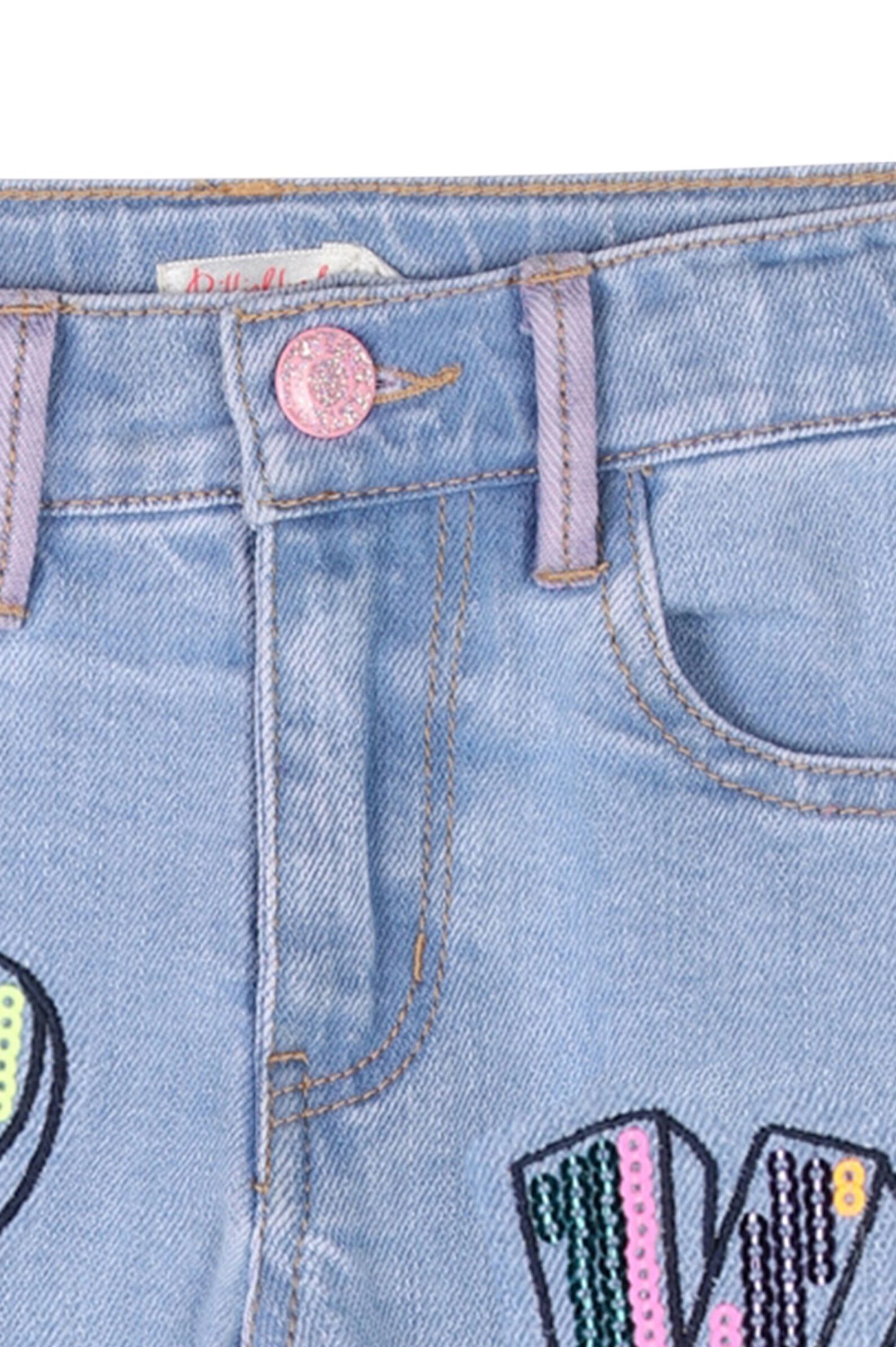 Джинсы дев. АРТ.U20850/Z13,гол-роз,хл-эл