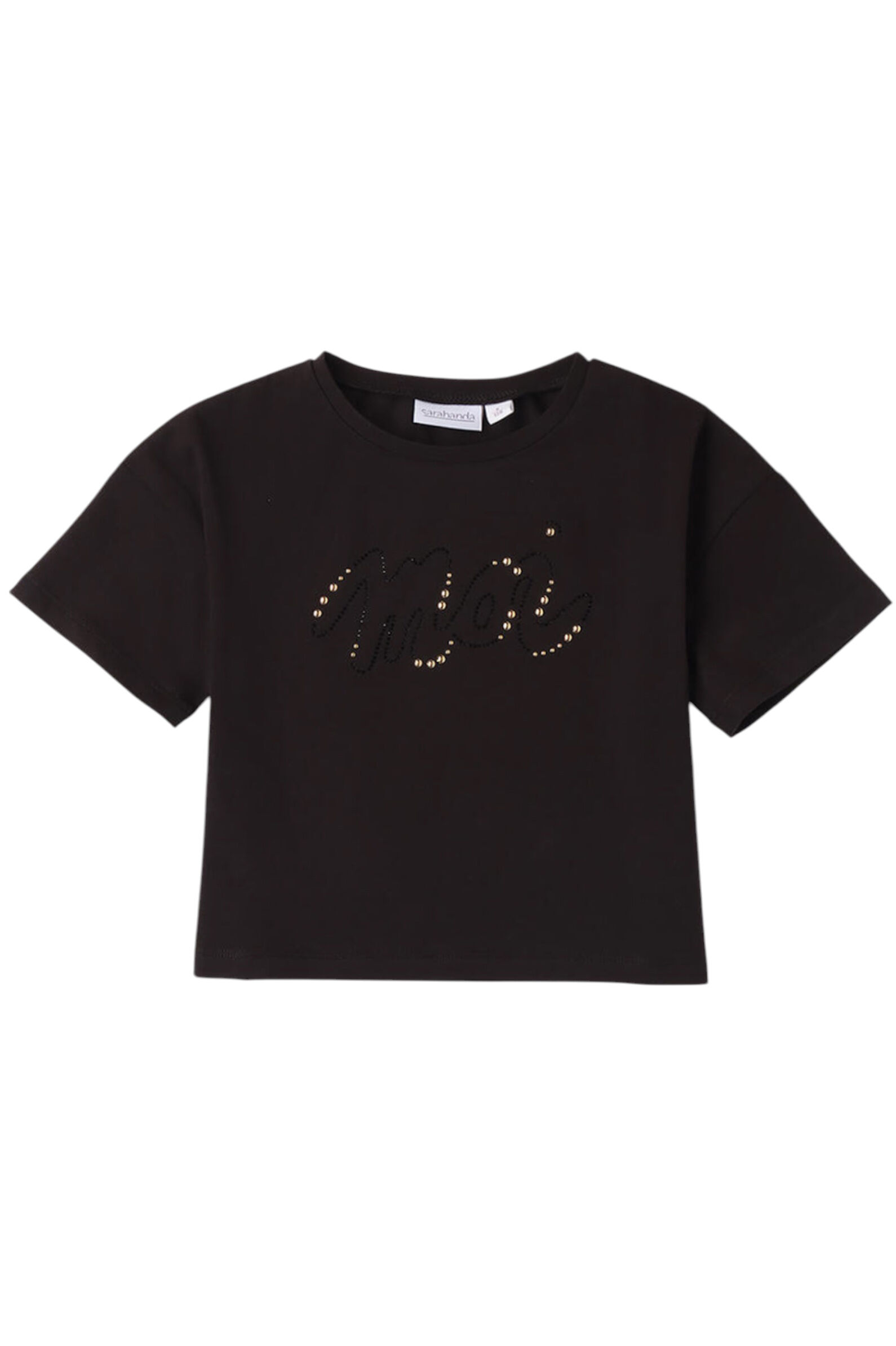 Футболка дев. АРТ.0.B523.00,чер,хл-эл