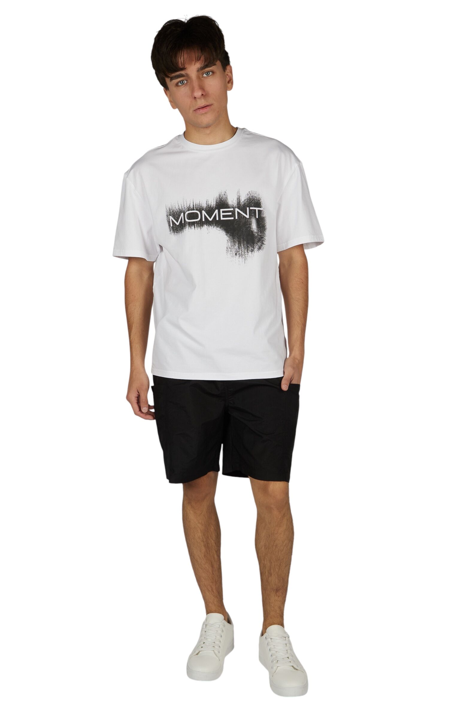 Футболка АРТ.B-TS36037,бел-чер,хл-эл