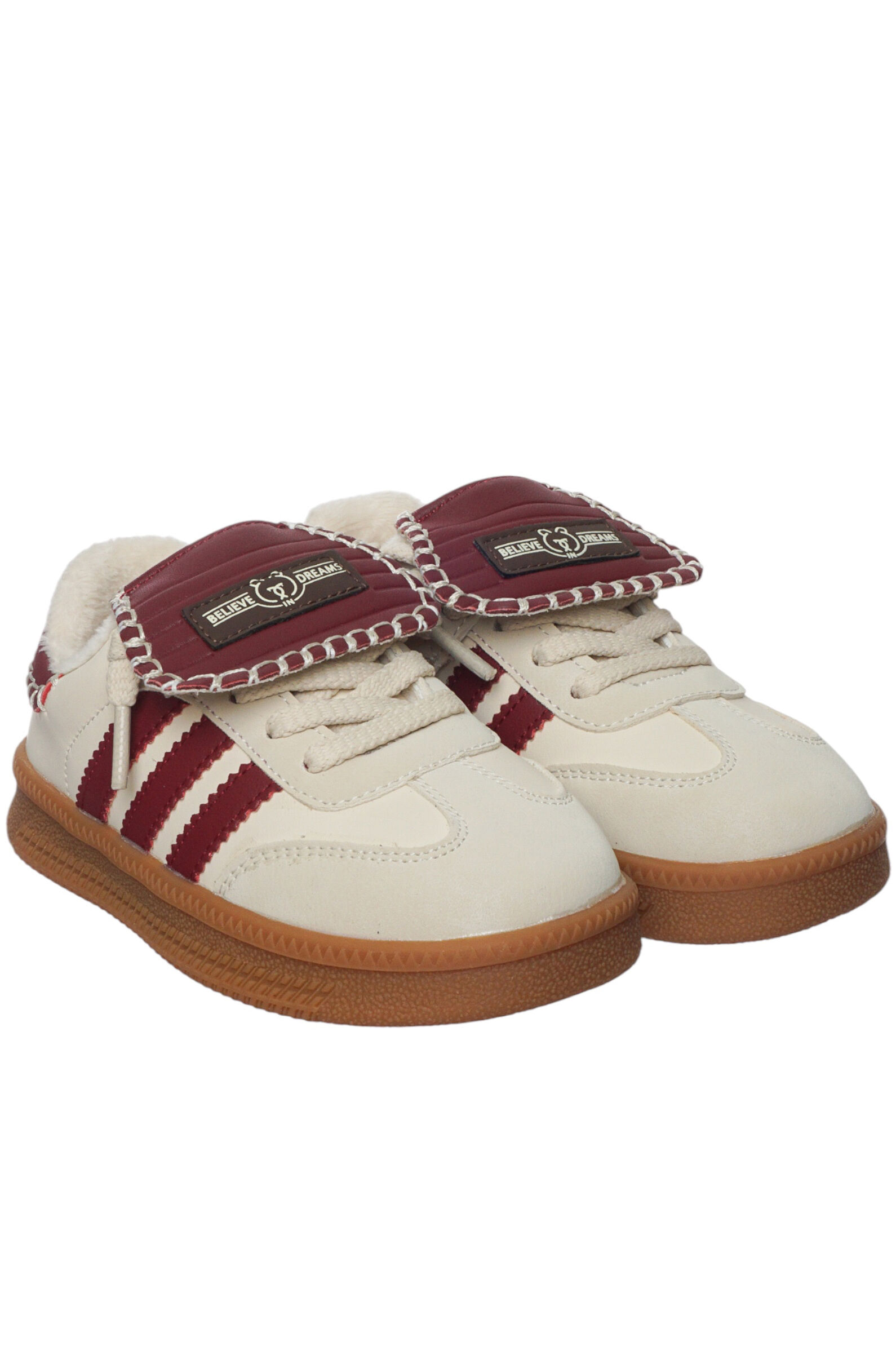 Кеды дев. АРТ.BD24D076,бордо-беж,и.к/тек