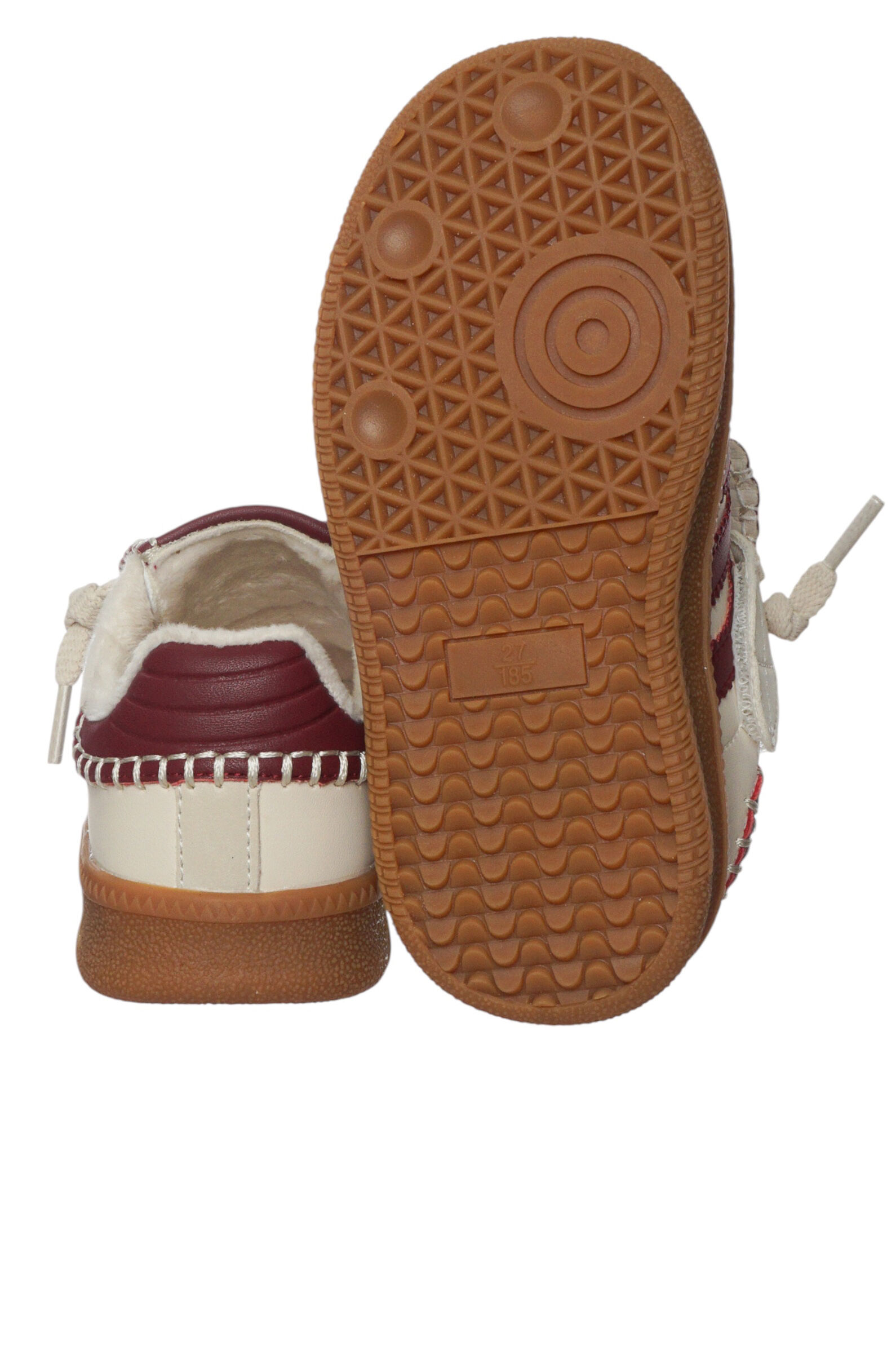 Кеды дев. АРТ.BD24D076,бордо-беж,и.к/тек