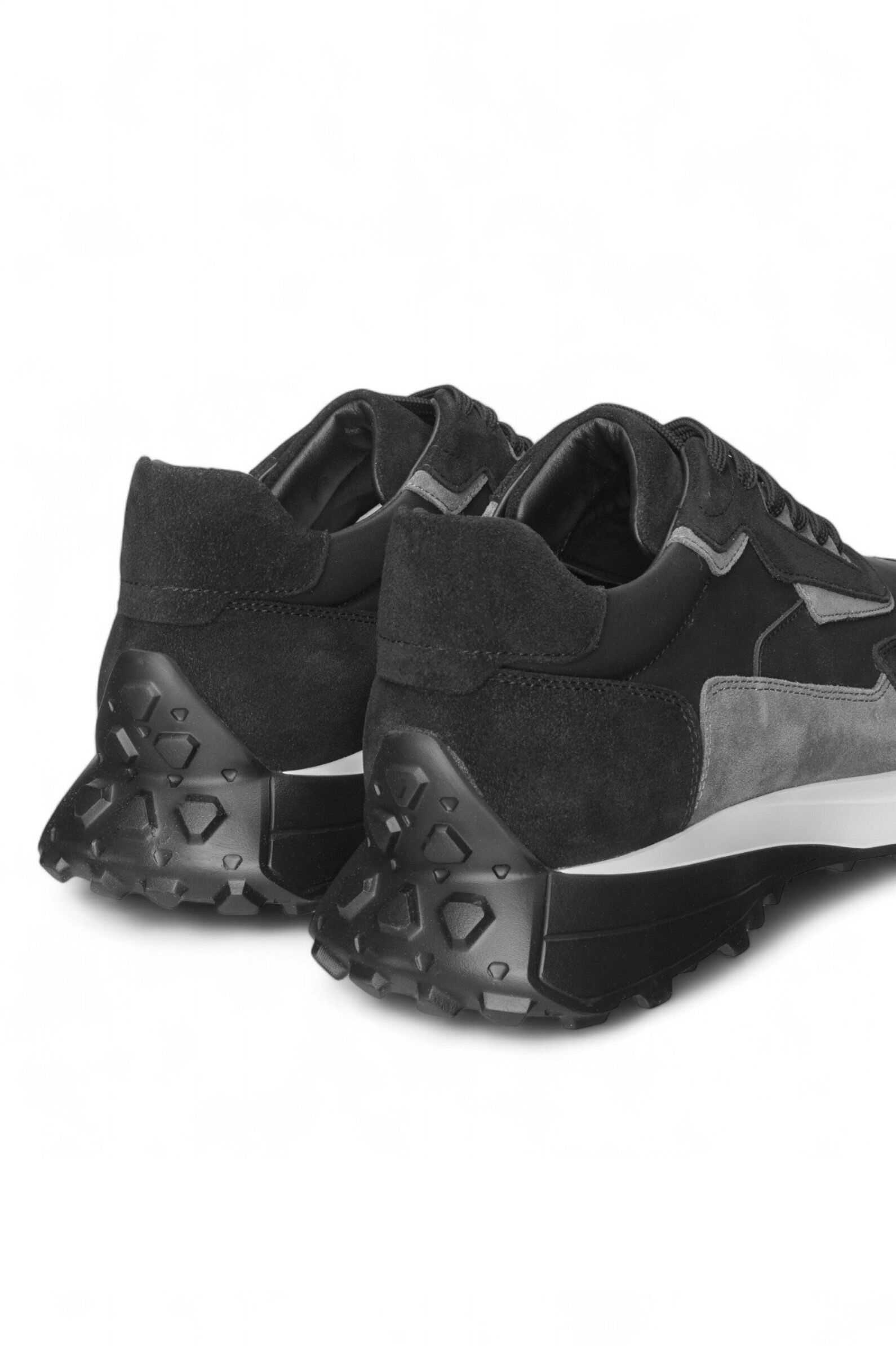 Кроссовки муж.АРТ.L5246,чер-сер,н.к-з/н.к