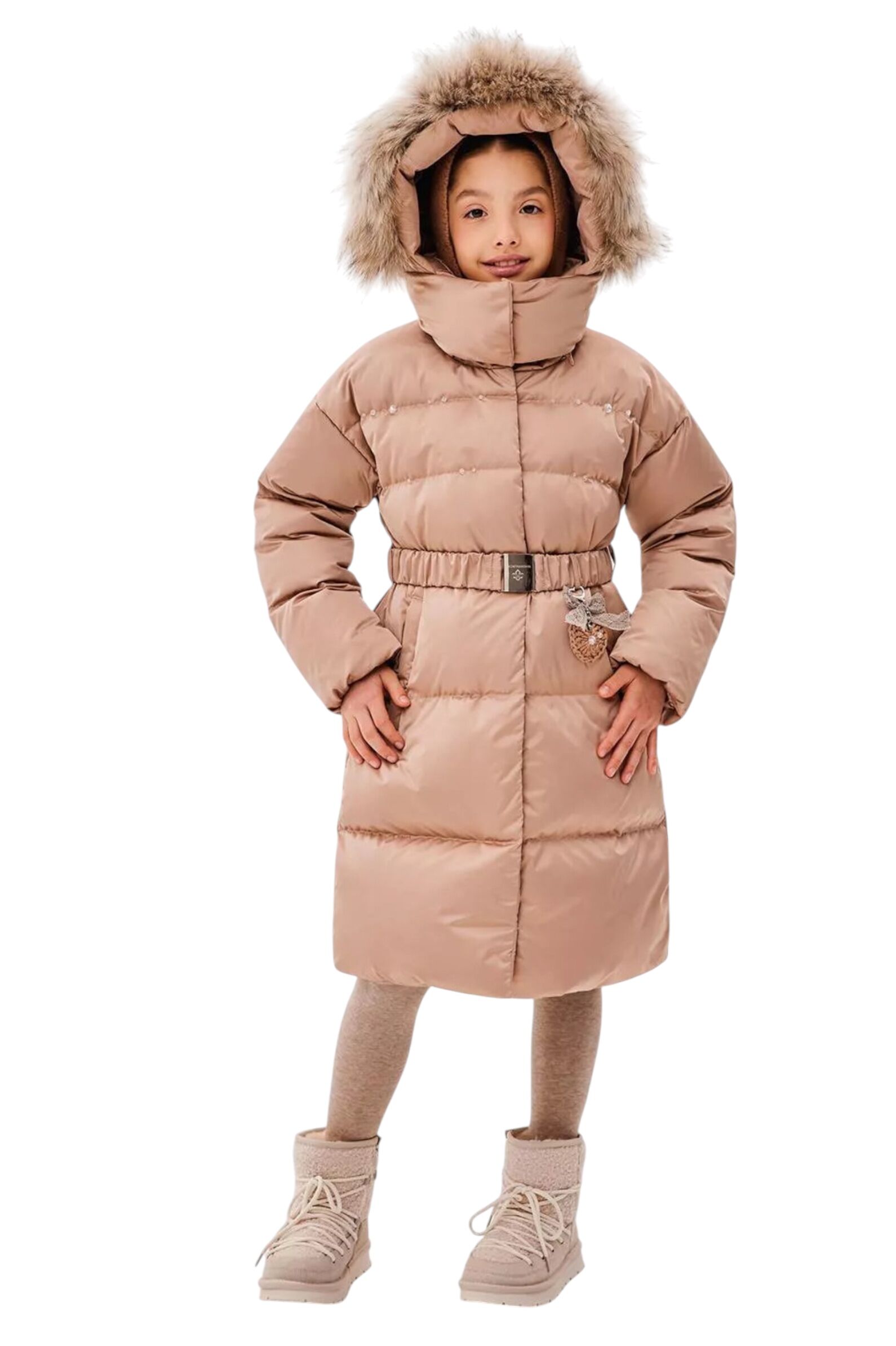 Куртка АРТ.1-084,беж,полиэф/полиэфир/пух-перо