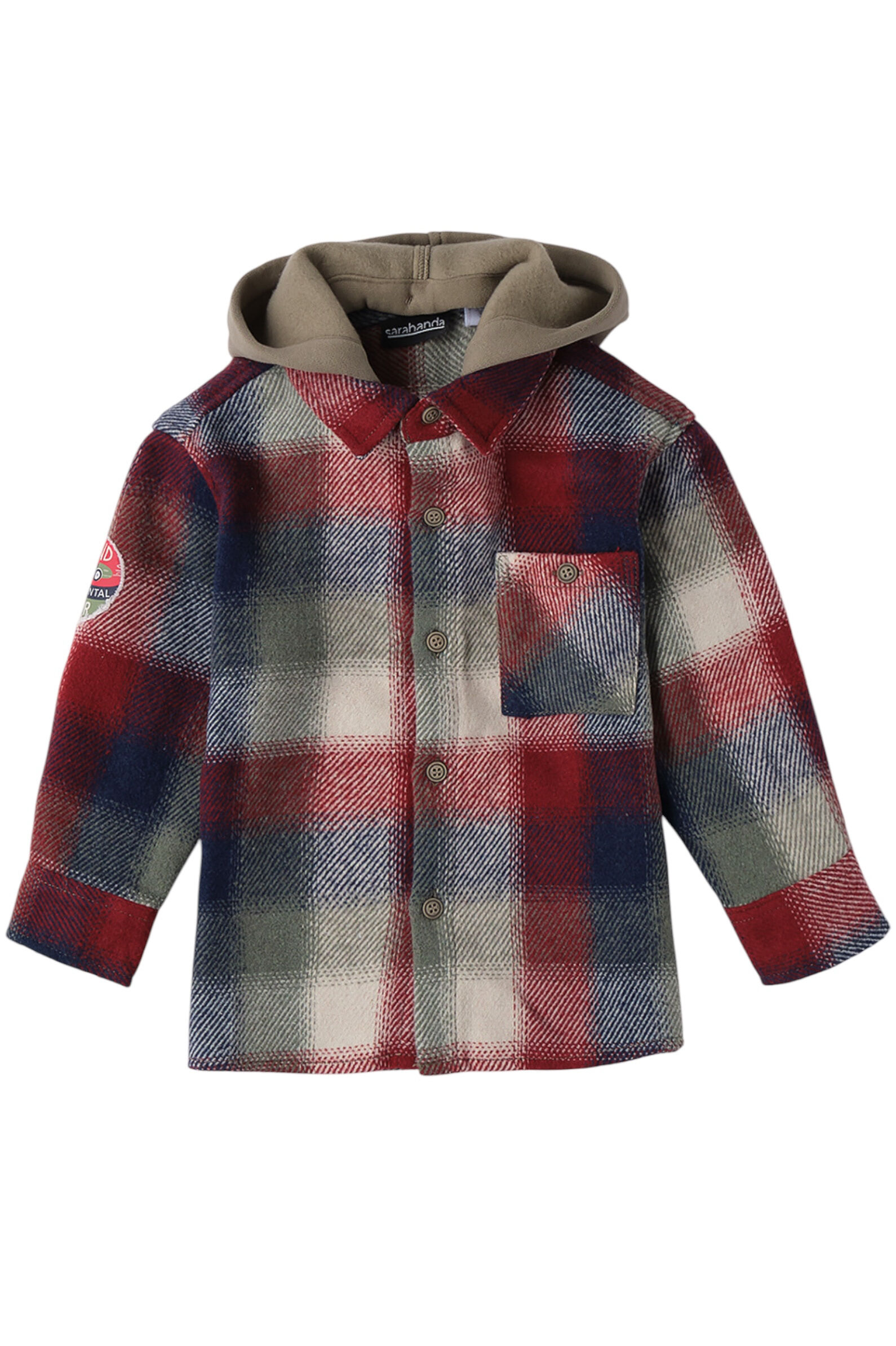 Рубашка мал. АРТ.0.F122.00,крас-син,акр-вис