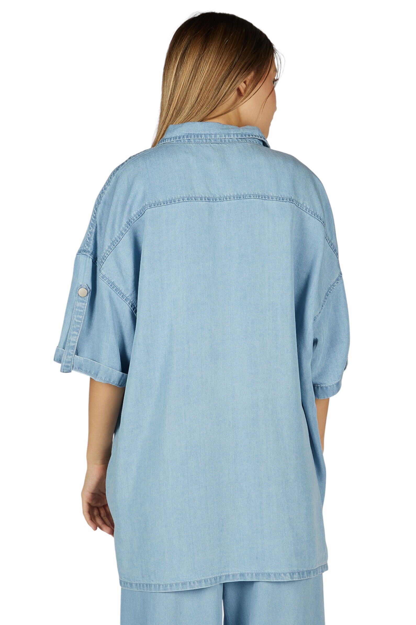 Рубашка АРТ.G-SH26096,син,тенсель