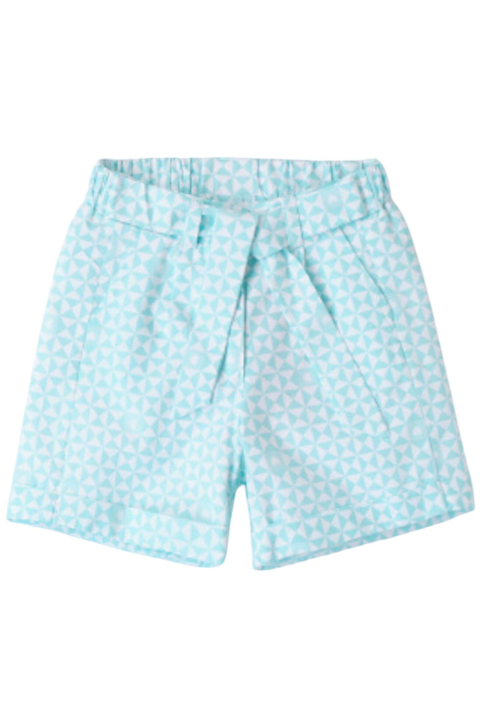 Шорты дев. АРТ.4 8784/00,бел-бирюз,хл