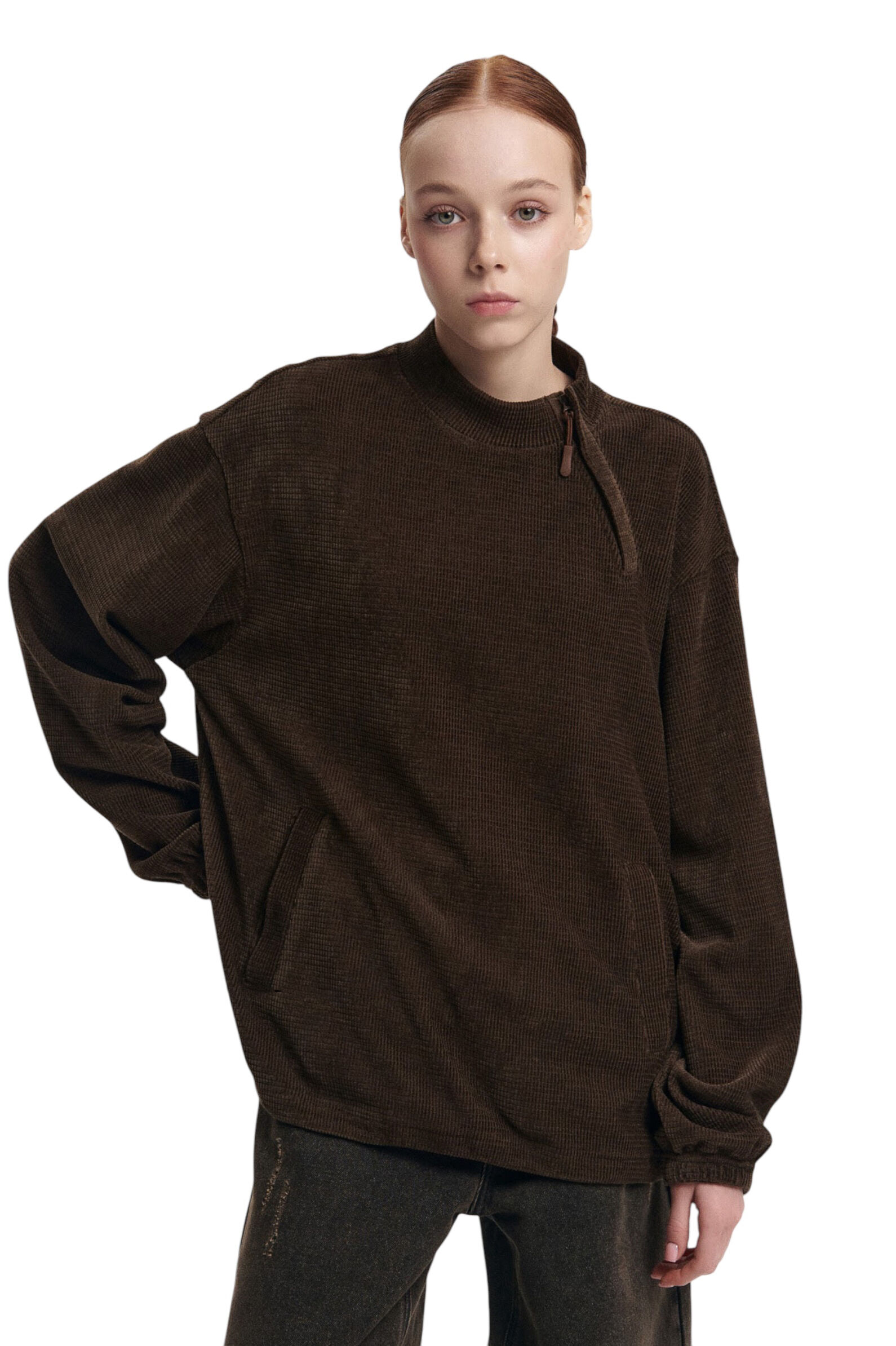 Свитшот АРТ.AT125197,кор,хл-пэ-спанд