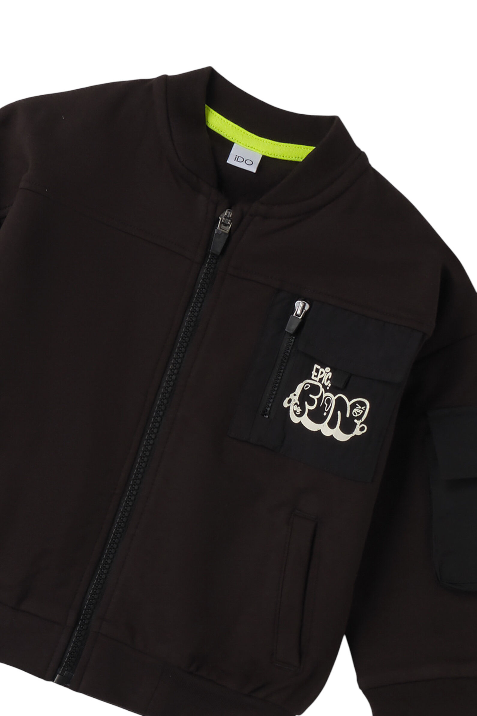 Толстовка мал. АРТ.4.F223.00,чер,хл-эл