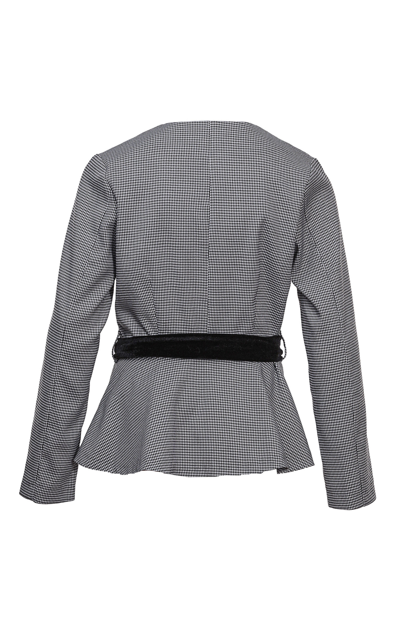 Жакет дев. АРТ.SR630V694,черн-бел,пэ-вис-шер